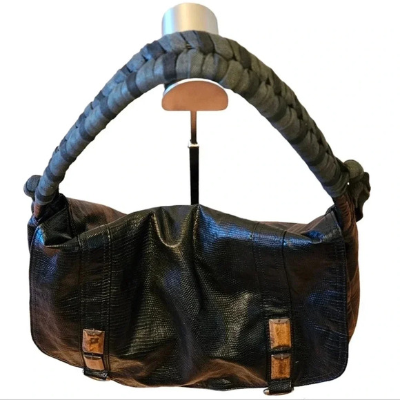 Matt and Nat Vegan  Leather Shoulder Bohemian Tote Bag Black. - Picture 5 of 14